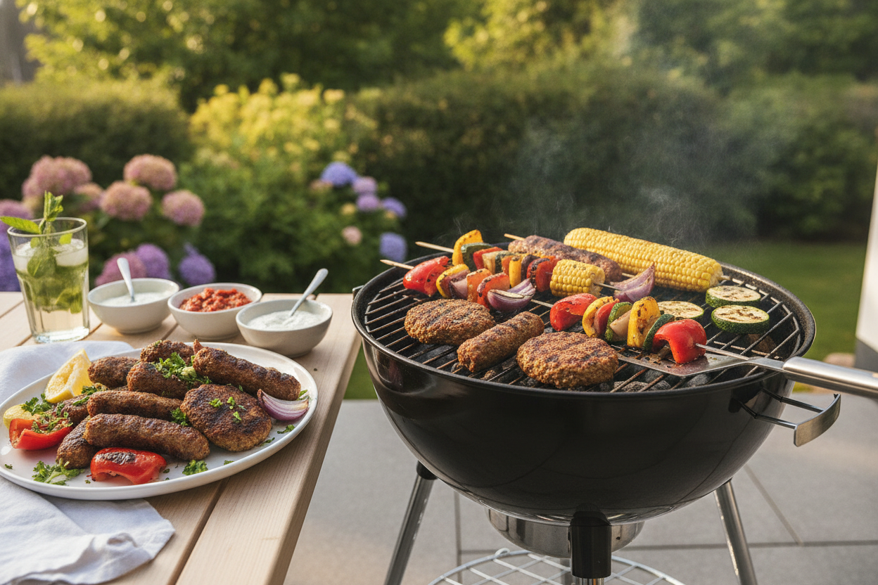 Vegane Cevapcici und Frikadellen