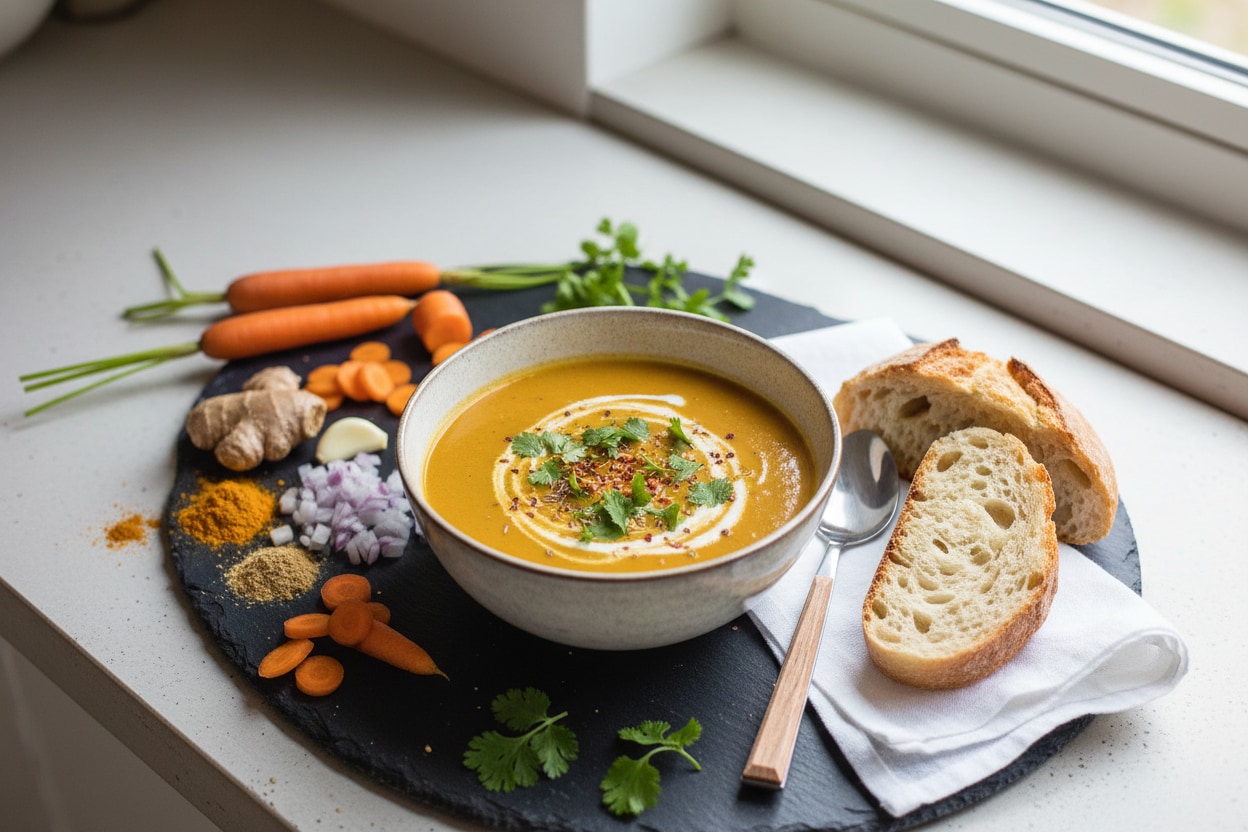 Vegane Karotten-Kokossuppe