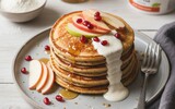 glutenfreie vanille pancakes mit aepfeln