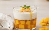 mango kokos schicht pudding