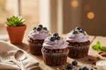 rohe blaubeer cupcakes